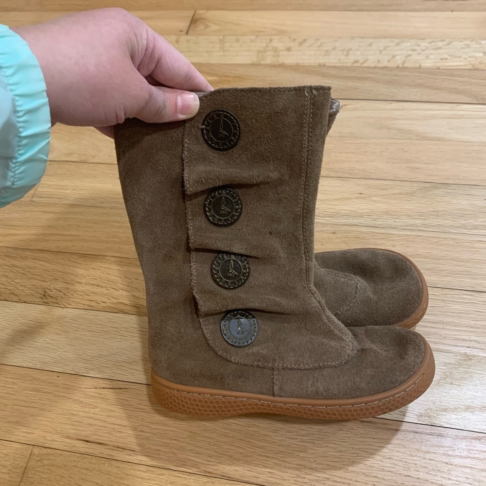 Livie and Luca Tiempo Brown Suede Boots Leather Comfort Size 11M